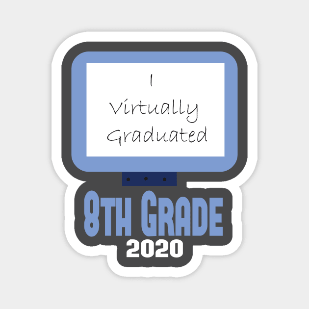 I Virtually Graduated in 2020 Youth Short, Funny Gift Idea, Quarantine, Stay at Home Magnet by wiixyou