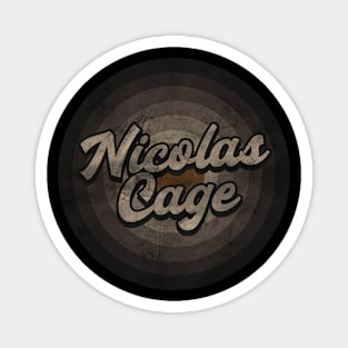 RETRO BLACK WHITE - Nicolas Cage Magnet