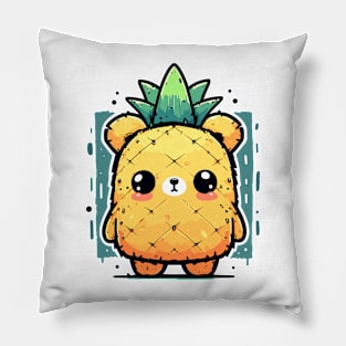 Kawaii pineapple teddy bear Pillow