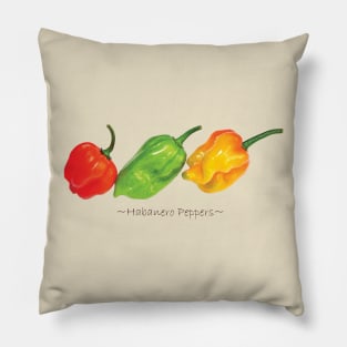 Habanero Peppers Dark Pillow