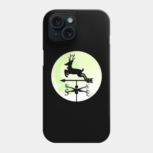 Reindeer Moon Silhouette Weathervane Phone Case