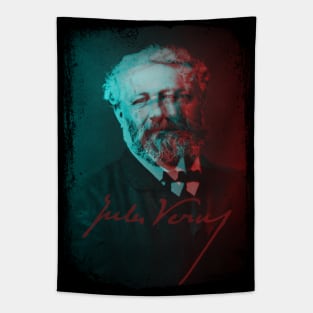 Science Fiction Visionary - Jules Verne Portrait 3 Tapestry