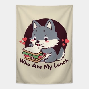 Sandwich wolf Food puns Tapestry