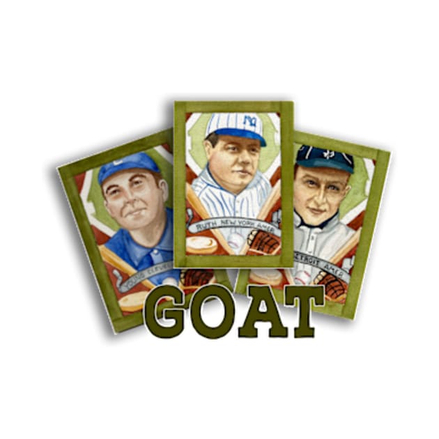 Baseball Greats, Babe Ruth, Cy Young, Ty Cobb by MMcBuck