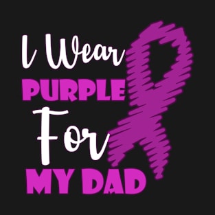 I Wear Purple For My Dad Epilepsy Awareness T-Shirt