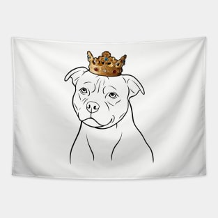 Staffordshire Bull Terrier Dog King Queen Wearing Crown Tapestry