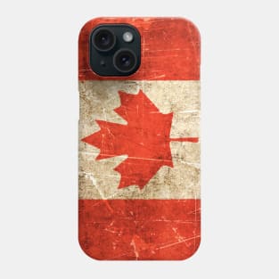 Vintage Aged and Scratched Canadian Flag Phone Case