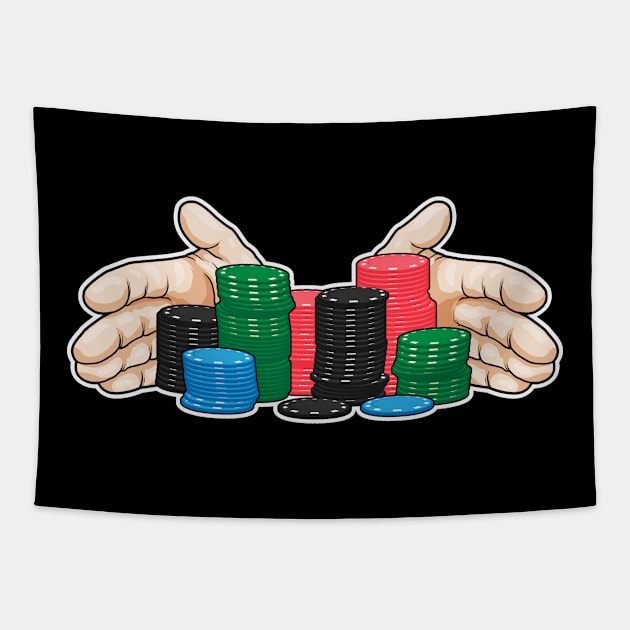 Poker All IN Tapestry by Markus Schnabel