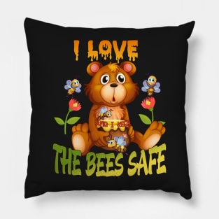 I love Honey and I keep the Bees Safe Pillow