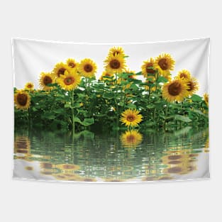 Aquatic Sunflower Garden Tapestry