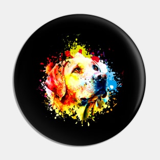 Labrador watercolor Pin