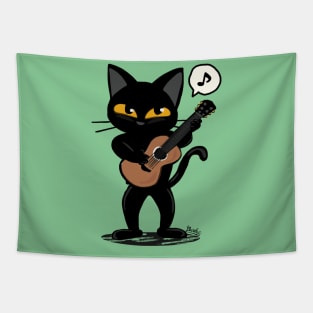 Cat guitar Tapestry