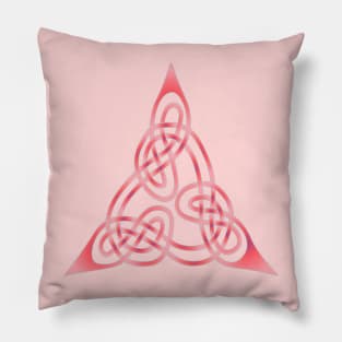 Triangle Knot With Doubled Threads Pink 2 Pillow