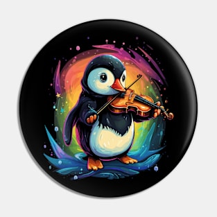 Penguin Playing Violin Pin