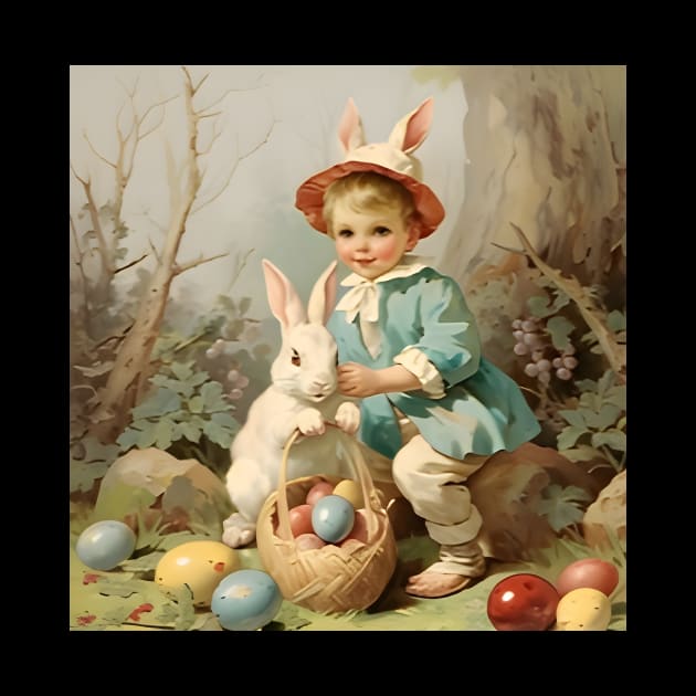 Vintage Easter Postcard Design by MiracleROLart