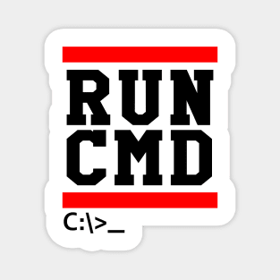 Run-CMD Funny Command Prompt Computer Programmer Magnet