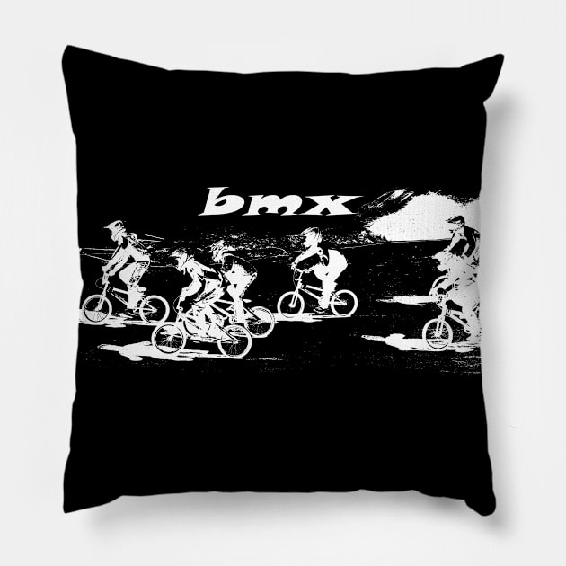 bmx Pillow by rickylabellevie