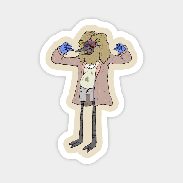 Regular Show - Mordecai Dumptown USA Magnet by surfinggiraffecomics