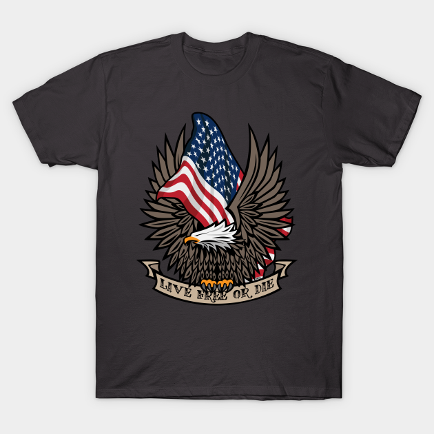 Live Free or Die - Usa Flag - T-Shirt | TeePublic