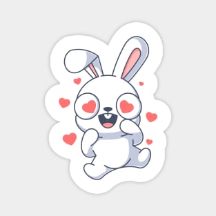 Bunny in love cartoon Magnet