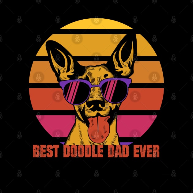 Mens Vintage Goldendoodle Dad T-Shirt - Best Doodle Dad Ever vintage style Funny Best Doodle Dad Ever Vintage T-Shirt Gifts by Rosomyat