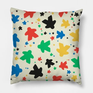 Meeple Colorful Pattern Board Games Pillow