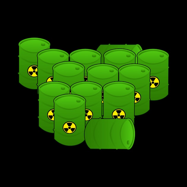 Nuclear waste barrels by Mamon