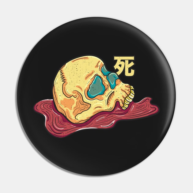 Death skull head Pin by Dzulhan