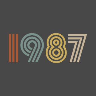 1987 Birth Year Retro Style T-Shirt