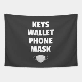 Keys, Wallet, Phone, Mask Tapestry