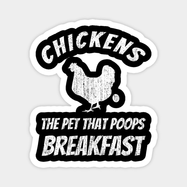 Chickens Poop Breakfast Magnet by Pablo_jkson