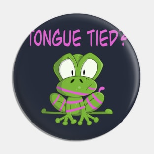 Cute Frog with his Tongue Tied Pin