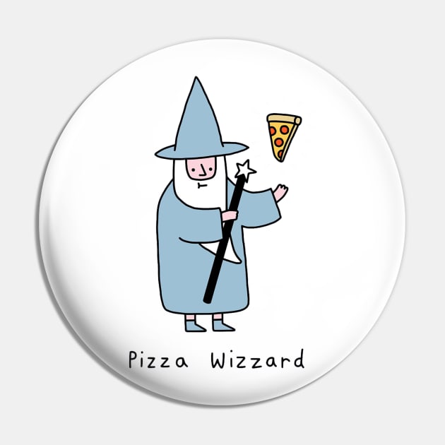 Pizza Wizzard Pin by LogoBunch