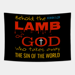 Jesus Lamb of God Bible Verse Christian Shirt T Shirts, Christian Gifts Store Shop, Christian Clothing Mask Wall Art, Christian Christmas Gift Store Shop T-Shirt T-Shirt Tapestry