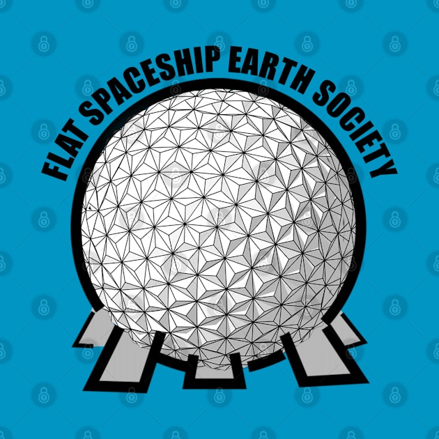 Flat Spaceship Earth Society by Theme Park Gifts