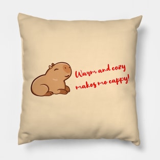 Warm and cozy capybara Pillow