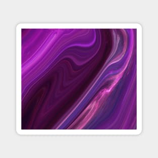 Abstract Purple Liquid 4 Magnet