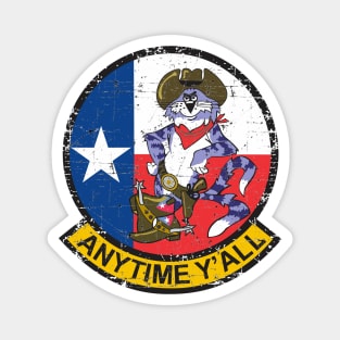 Grumman F-14 Tomcat - Anytime Y'All - Grunge Style Magnet