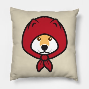 Red Riding Shibe Pillow