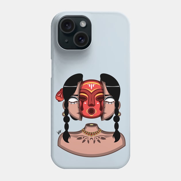 Hidden Mask Phone Case by Munchbud Ink