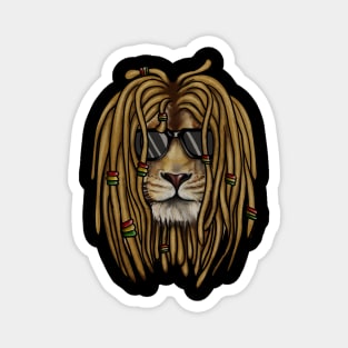 African Rasta lion, Dreadlocks Magnet