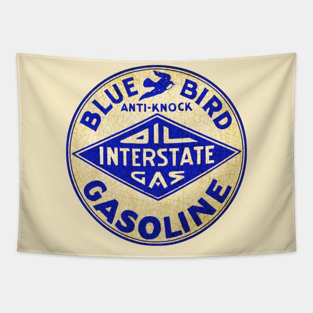 Blue Bird Gasoline Tapestry by Midcenturydave