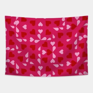 Hot Pink Valentine's Checkers Tapestry