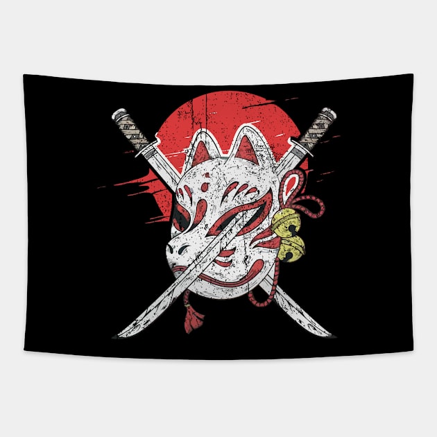 Kitsune Mask Tapestry by Realfashion