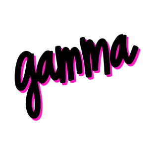 Greek Alphabet: gamma (black-pink) T-Shirt