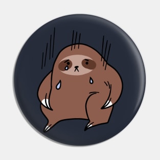 Sad Crying Sloth Pin