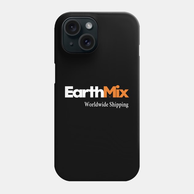 Earthmix Shipping White and Orange Phone Case by globalrainbowengineers 