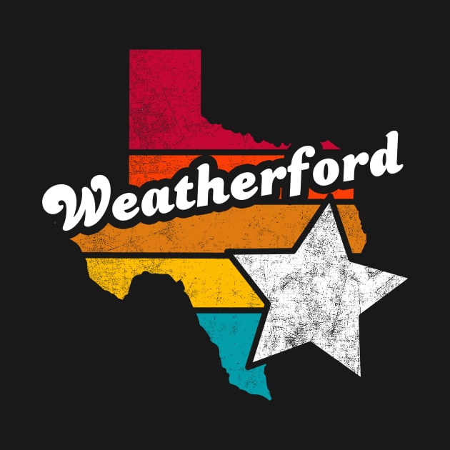 Weatherford Texas Vintage Distressed Souvenir by NickDezArts