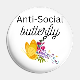 Anti-Social Butterfly Pin