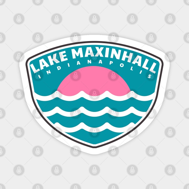 Lake Maxinhall Pink Sunset Magnet by Camp Happy Hour